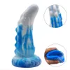 Massage silicone anal plug Unique color unique combination unique charm Green&Black suction cup dildo sex toys for women adult game shop