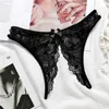 Open Crotch Bikini Pants Sexy Lace Panties for Women Breathable Briefs See Through Underwear Lingeries Clothing Black White Red