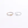 NEW fashion Gold-color ring Middle vertical line ring surface design Women's engagement rings