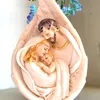 Dekoracja Święta Jak Saints Trzy Usta Jezus Maryja Joseph Ewangelia Prezent Chrześcijański Święty 18 cm Ceramika Ornament Wielkanoc Religijny 210318