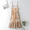 Casual Woman Stretchy Spaghetti Strap Chiffon Short Dress Summer Sexy Ladies Backless Beach es Female Chic 210515