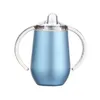 Gobelet pour enfant en bas âge 2 fonctions 10 oz en acier inoxydable 304 isolé sous vide à double paroi eau lait thermos bouteille en verre RRD5608