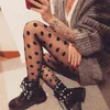 Hot Dot Patterned Women Pantyhose Fashion Sweet Girl Black Sexy Tights Female Stocking Transparent Silk Tights Y1130