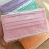 Fast ship Colorful Disposable Face Masks with Elastic Ear Loop 3 Ply Breathable for Blocking Dust Air Anti-Pollution Mask 496