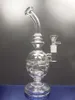 Heady verre épais bong fab oeuf pipe à eau crâne bécher dab rig bongs recycleur verre plié cou brûleur à mazout percolateur avec bol 14.4mm joint cheechshop