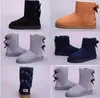 Damska Bailey 2 Łuki Buty śniegowe Australijskie Grube Skórzane Klasyczne Kolano Wysokie Buty Zimowe Bailey Bow Koszulki Bowtie Buty EUR35-42