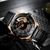 ステンレススチール製のトップブランドの贅沢なクォーツの腕時計の日時の男性のためのニューファッション時計