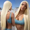 613 Blond Syntetisk Lace Front Frontal Wig Simulering Human Hair Lacefront Paryk 14 ~ 26 tum RXG9171