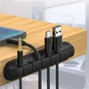 Krokar Skenor Wonderlife Cable Organizer Silikon USB Winder Desktop Tidy Management Clips Hållare för mus Hörlurstråd
