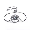 Koper Life Tree Charm Armband Dames Micro Pave Cubic Zirconia Armbanden Mode-sieraden