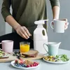 Moderne Minimalistische Drinkware Elektrische Waterpomp Thuis Keuken Picknick Sinaasappelsap Melk Soda Ontbijt Drink Dispenser Automatische Rietjes XG0202