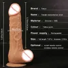 Vibradores de controle remoto empurrando vibrador para mulheres vibradores de pênis realista brinquedo lésbico máquina de sexo silicone grande pau feminino masturb7000286