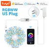 Bandes Homekit WiFi LED bande lumineuse RGBWRGBWW Tuya Smart Life App contrôle lumières fonctionnent avec Apple Home Siri Alexa Google Assistant7554028