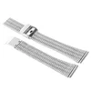 Watch Bands 20MM 22MM Sliver Stainless Steel Watches Strap Unisex Superior Bracelet Durable Hook Clasp Wristwatch Band Deli22