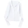 Femmes revers mince minceur hauts dames boutons creux Sexy col en V à manches longues POLO tricot Cardigan pull W220310