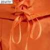 Zevity Женщины Vintage V шеи сплошные цветные складки Мини-рубашка платье женское шикарное сексуальное заднее отверстие повязка повязку Vestidos DS8334 210603