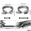 PQY - 3" SUS 304 Steel Stainless Exhaust V Band Clamp Flange Kit QUICK RELEASE CLAMP Male Female FLANGE OR NORMAL TYPE PQY-vcn3/vcq3+vfn3/vfm3