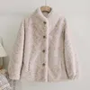 Sweet Pink Faux Fur Coat Women Winter Vintage Stand Collar Fluffy Faux Rabbit Fur Jacket Thick Warm Fur Coats Plus Size 3XL 211019