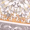 Handmatige hand opgerolde Twill Silk Sjalf Women Bird Kingdom Printing Fashion Square sjaals Echarpes Foulards Femme Wrap Bandana Hijab 8570575