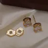 Orecchino con diamanti C legers Marchio di lusso con borchie di alta qualità Borchie dorate 18 K per donna marchioﾠ design nuovo diamante di vendita squisito regalo Orecchini in argento 925 5A