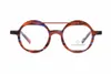 Lunettes de soleil mode Cadres Belight Optiacl Acétate Forme Ronde Coloré Lunettes Cadre Hommes Femmes Prescription Lunettes Rétro Optique Lunettes