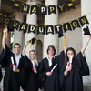 Banderas de papel de graduación, guirnalda rústica de felicitaciones, mantel de fiesta, chimenea, colgante de pared para el hogar ZYY849, 2021