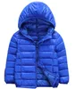 Children's Down Coat Boy's Outerwear Hooded Girl Warm Jacket Color Blocking Classic Kids Clothing 110-160cm