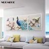 wall art canvas painting peacock