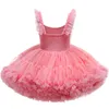 Bébé filles robe dentelle gâteau Tutu robes de fête de mariage formelle première communion enfants anniversaire bal Costumes enfants vêtements 4345375