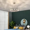 Lustres Moderne Ronde En Cristal LED Suspension Luminaire Lampen Lustre Lampe Suspendue Éclairage Lustre Pour Foyer