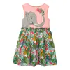 Little Maven Summer Dress for Baby Girls Elephant Comtable roupas sem mangas crianças 2 a 7 anos 210915