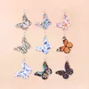 double-sided printing butterfly leather women fashion ear hook combination earrings