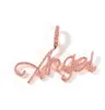 Aangepaste Naam A-Z Micro Retro Stijl Letters Hanger Ketting Voor Mannen Vrouwen Geschenken Zirconia Ketting Hip Hop Jewelry334E