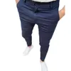 Pantalons décontractés pour hommes, coupe cintrée, à la mode, avec fermeture éclair, uni, grande taille 3xl 4xl, pour le travail quotidien, Streetwear