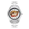 Wristwatches Pug Quartz Watch Design Fancy Wrist Stainless High Class Spring Lady Wristwatch