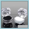 Schmuckschatullen Verpackung Display 20 teile / los Paket Ring Ohrring Box Acryl Transparent Hochzeit Drop Lieferung Mfvxe