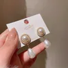 AFSHOR 2022 orecchini pendenti di perle bianche eleganti con fascino coreano di nuova moda per le donne regalo gioielli orecchini da sposa rotondi dorati bohémien