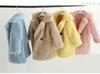 Kids Luxurys winter bont kasjmier hoodie jas 7 kleuren jongens meisjes lange mouwen verdikking jassen Kerst designer 28Y Baby Girl Ja5354635