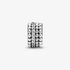 Originale 925 Sterling Silver Charm Bead Clear Pav￩ Spacer Clip Charms argento Fit Pandora Bracciali Donna Gioielli fai da te