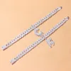 Sevimli Miaimi A-Z Alfabe Bacak Kristal Bütün Buzlu Yaz İnital Bling Punk Küba Bağlantısı Anklet Jewelry289q