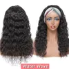 Headband Wig Human Hair Vendor Body Deep Water Wave for Black Women Straight Afro Kinky Curly None Lace Machine Made Wigs Brazilian Cuticle Alinged Hairs