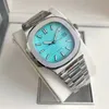 Mens Watch Sky Blue PP Automaic Mechanical Movement Sapphire Crystal Transparent Back 316L Stainless Steel New Styles Male Wristwa2094