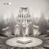 Lámparas de mesa Lámpara acrílica de diamante nórdico decoración artística Kartell LED escritorio recargable luz nocturna táctil para dormitorio sala de estar 234z