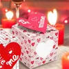 Fournitures de fête Saint-Valentin Câlin Love Kiss Me Boîte-cadeau de biscuit rose Boîte de carton tridimensionnelle Cadeaux de couple 5405 Q2