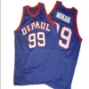 Aangepaste DePaul Blue Demons College basketbalshirts Javon manLiberty David Jones Brandon Johnson Nick Ongenda Philmon Gebrew1102496