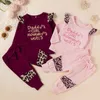 Euro American Girl Vêtements Ensembles Manches Longues Lettres Imprimer T-shirt + Pantalon et Bandeau 3pcs / set Automne Coton Doux Enfants vêtements léopard tenues M3763