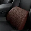 Seat Cushions Car Headrest Pillow Memory Foam Leather Embroidered Supports Sets Back Cushion Adjustment Auto Neck Rest Lumbar