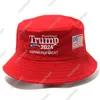 Шляпа-ведро с вышивкой Дональда Трампа 2024 года Keep America Great Fish Cap Hats