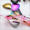 Love Heart Shaped Spoon Coffee Tea Stir Spoons For Party Wedding Supplies kitchen Accessories DH8544