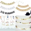 Dekoracja imprezy Eid Mubarak Złoty Srebrny Sztandar Bunting Balon wiszący islamski muzułmański festiwal hadj